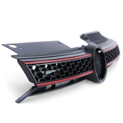 Grill Kühlergrill Wabengrill Schwarz mit Roter Leiste für VW Golf 6 auch GTI 2008-2013