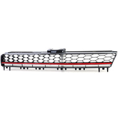 Grill Wabengrill Kühlergrill Schwarz mit Roter Leiste für VW Golf 7 2012-2017 Ohne Emblem