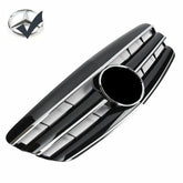 Kühlergrill Grill Schwarz Chrom mit Stern Emblem für Mercedes S-Klasse W221 VFL 2005-2009