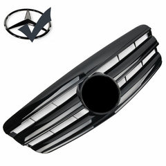 Kühlergrill Grill Glanz Schwarz mit Stern Emblem für Mercedes S-Klasse W221 VFL 2005-2009