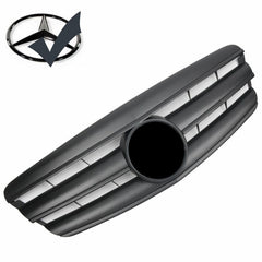 Kühlergrill Grill Matt Schwarz mit Stern Emblem für Mercedes S-Klasse W221 VFL 2005-2009
