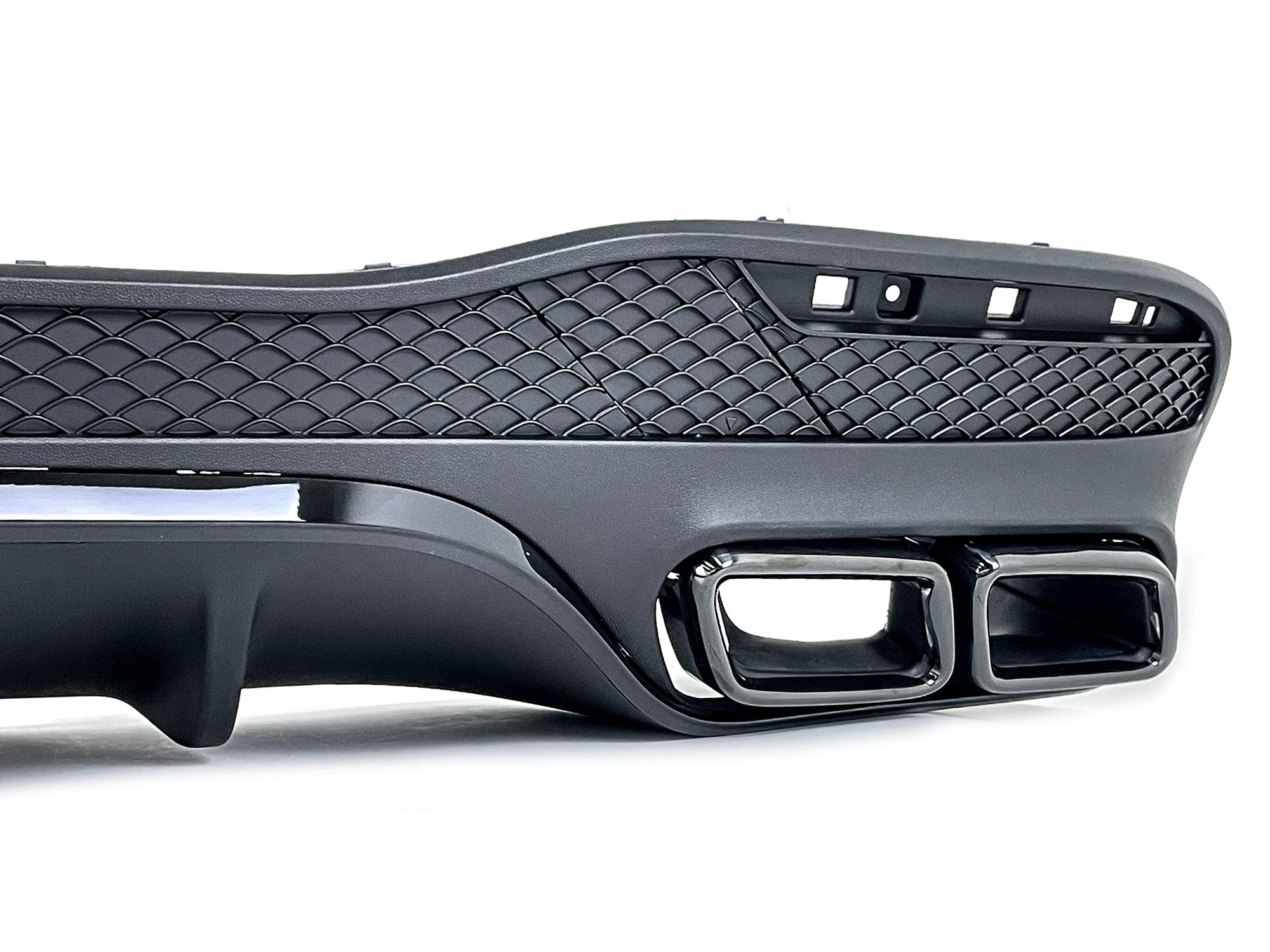 Heckdiffusor + Endrohre Schwarz für Mercedes GLS X166 AMG Line 2015-2019