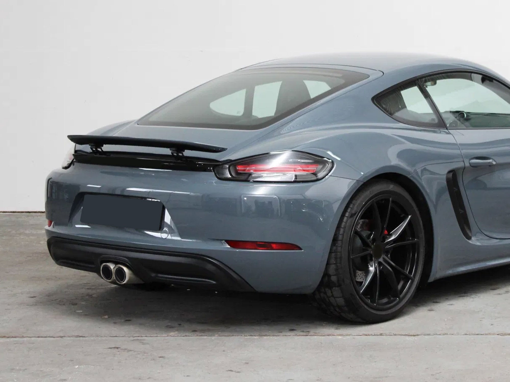 Sport Auspuffblenden Endrohre Silber für Porsche 718 Cayman Boxster ab 2016 Benzin et188