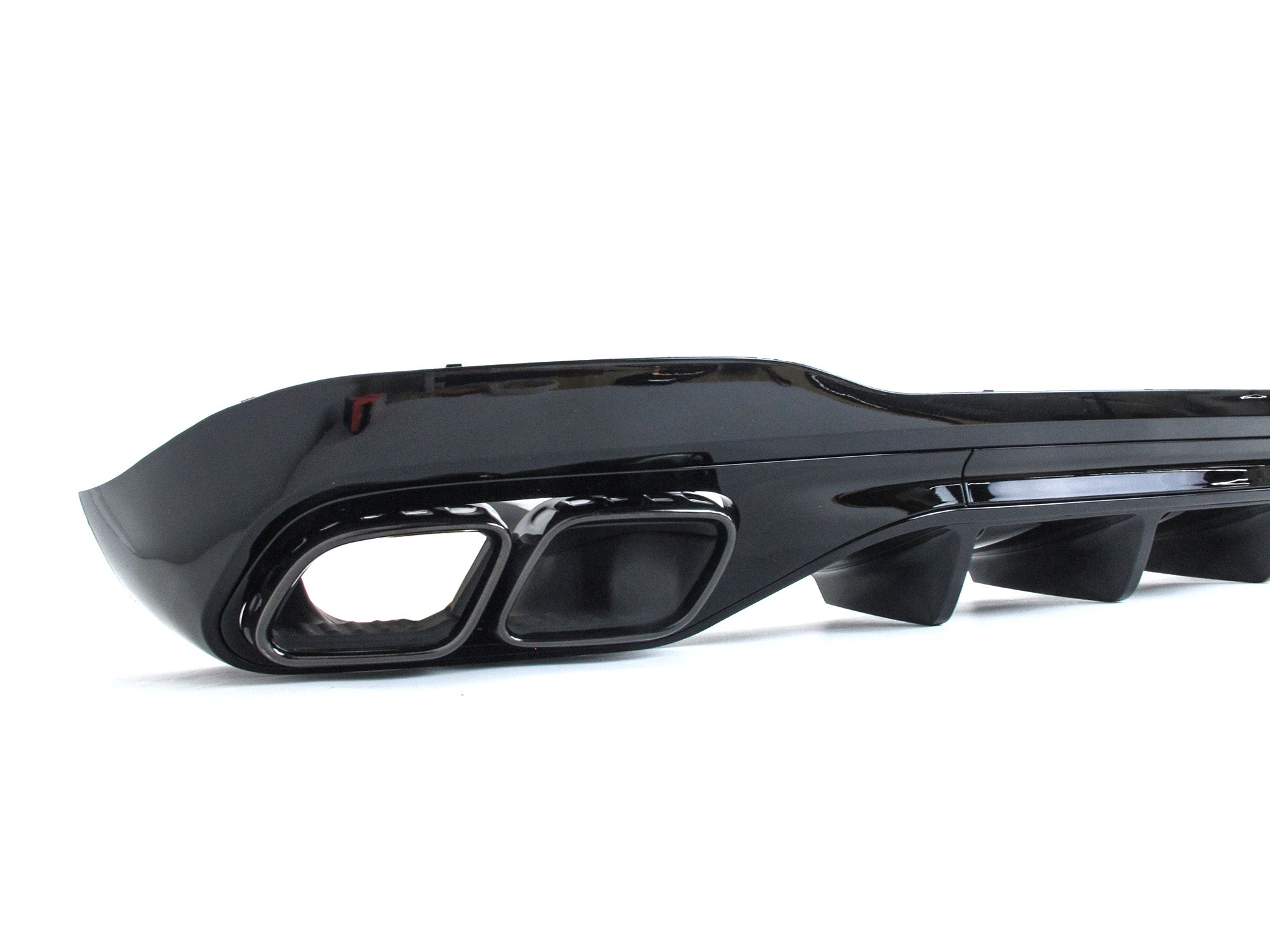 C63 Optik Heckdiffusor Diffusor Auspuff Schwarz Glanz für Mercedes W206 S206 AMG Line C43 AMG 2022+