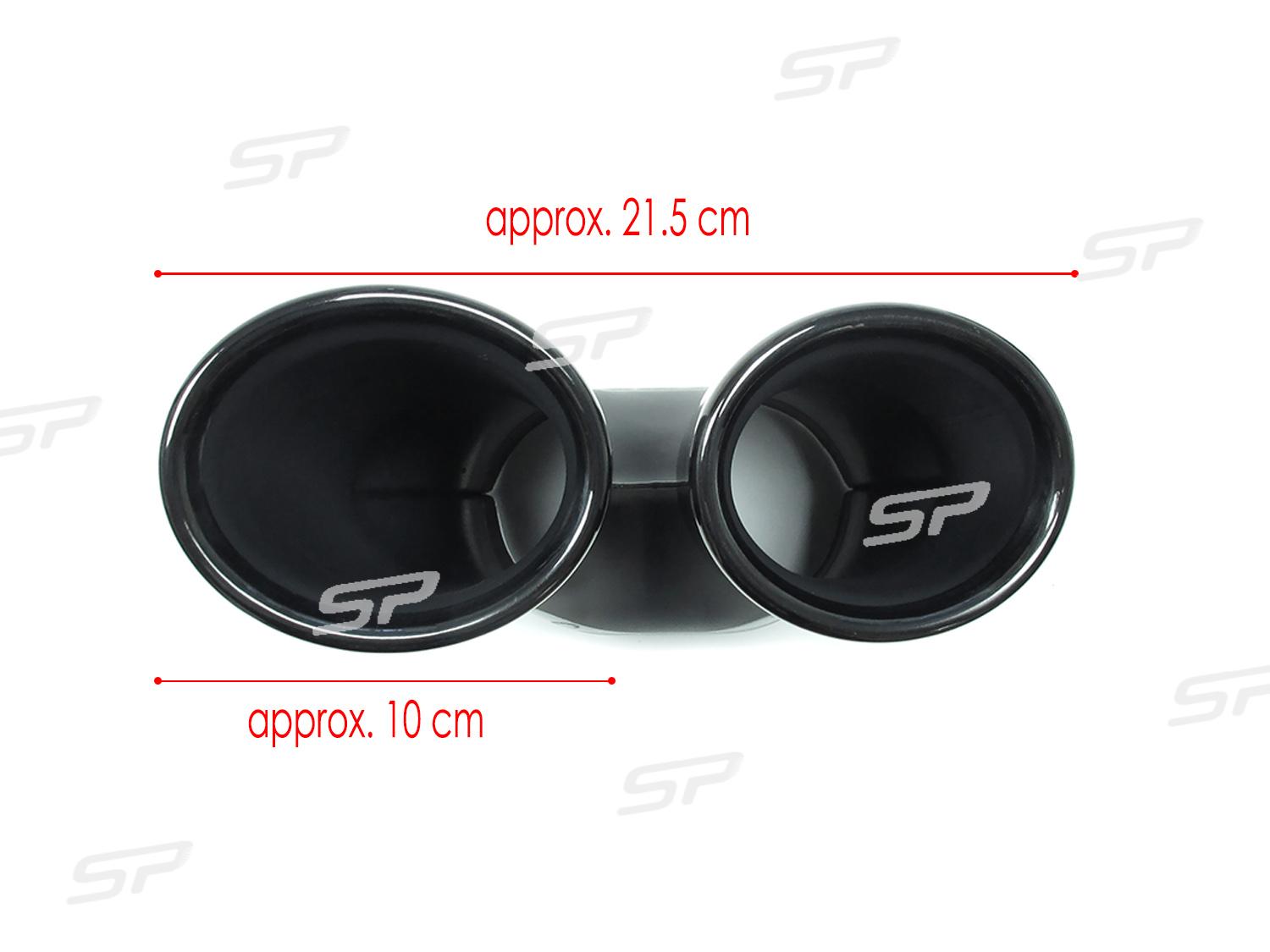 NUR FÜR BENZIN Diffusor Heckdiffusor + Auspuffblenden Schwarz für Mercedes E Klasse W213 S213 AMG Line 2016-2019 di25
