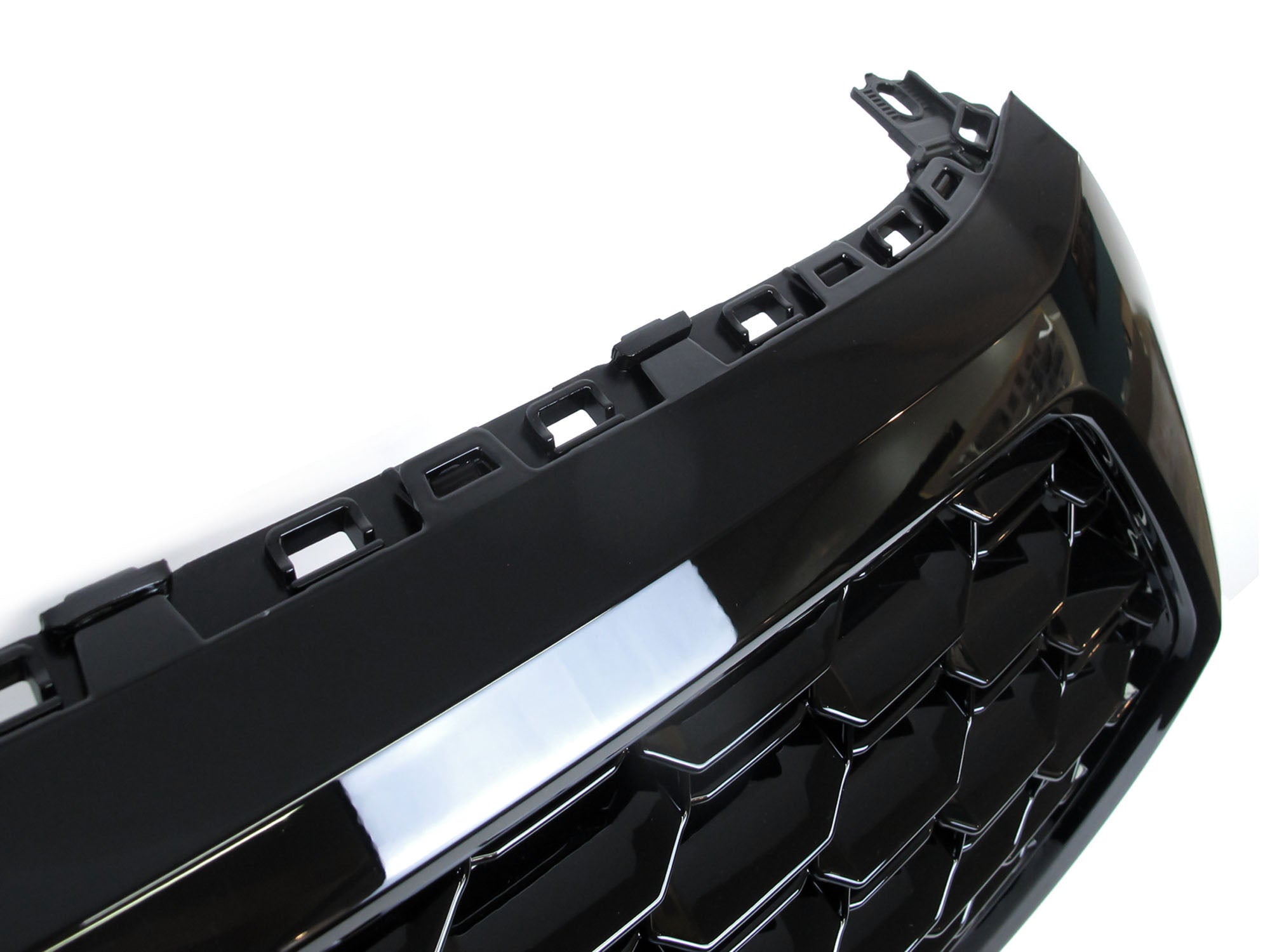 Wabengrill Kühlergrill Front Grill Schwarz Glänzend für Audi Q5 FY 2017-2020 mit PDC