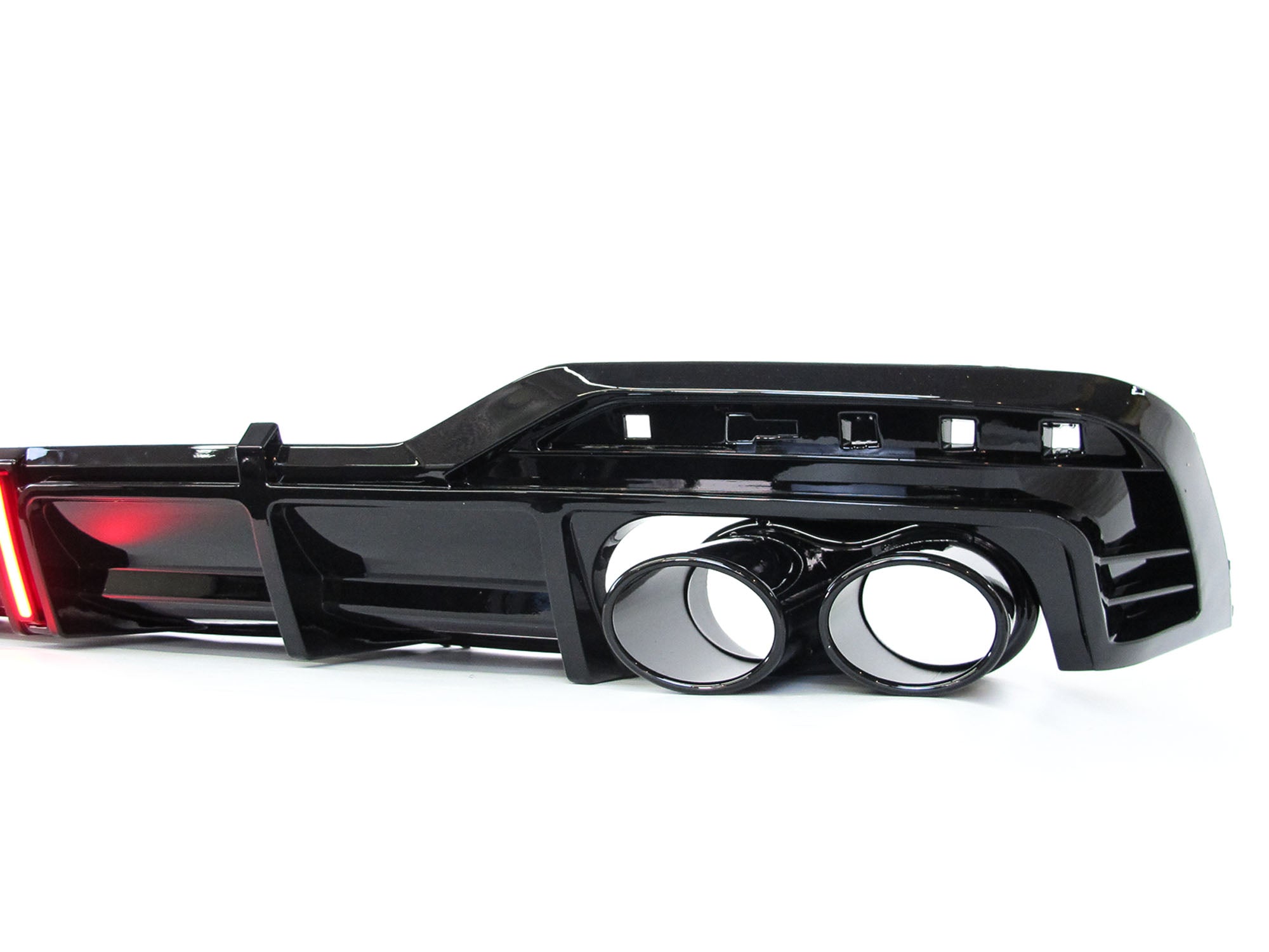 Sport Stoßfängerdiffusor mit schwarzen Auspuffendrohren Glossy Black für Audi A5 B9 S-line S5 2020-2023