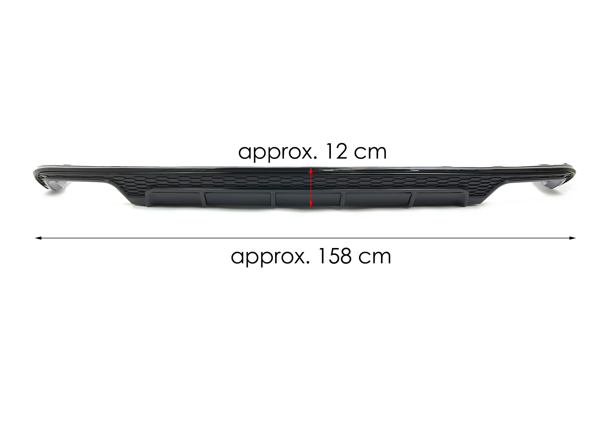 Schwarz Glanz Diffusor Auspuff für AUDI A6 Heckdiffusor C7 4G mit Seriens. MOPF 15-18