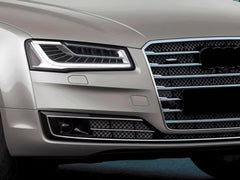 Schwarz Chrom Nebelscheinwerfer Blenden Gitter Grill für AUDI A8 D4 4H Facelift 13-17