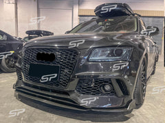 Schwarz Glanz Wabengrill Frontgrill Kühlergrill für Audi Q5 8R 2012-2016 mit PDC