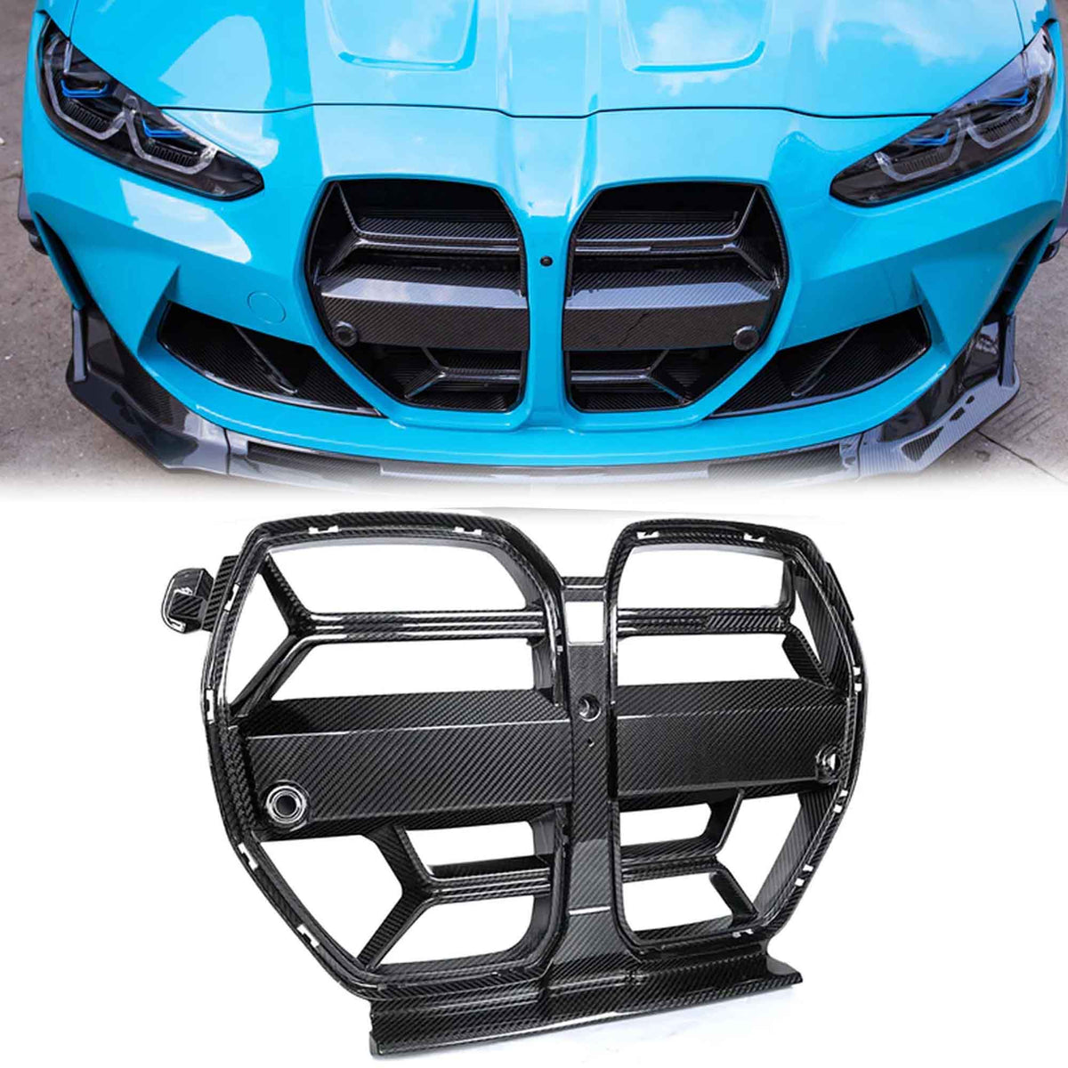 NEU 100% Carbon Fiber Front Grill Stoßstange Kühlergrill Passend für G80 M3 G82 G83 M4 ab 2021