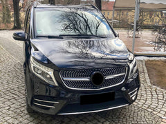 Diamant Kühlergrill Front Grill Schwarz für Mercedes Benz V-Klasse W447 V250 V260 14-19