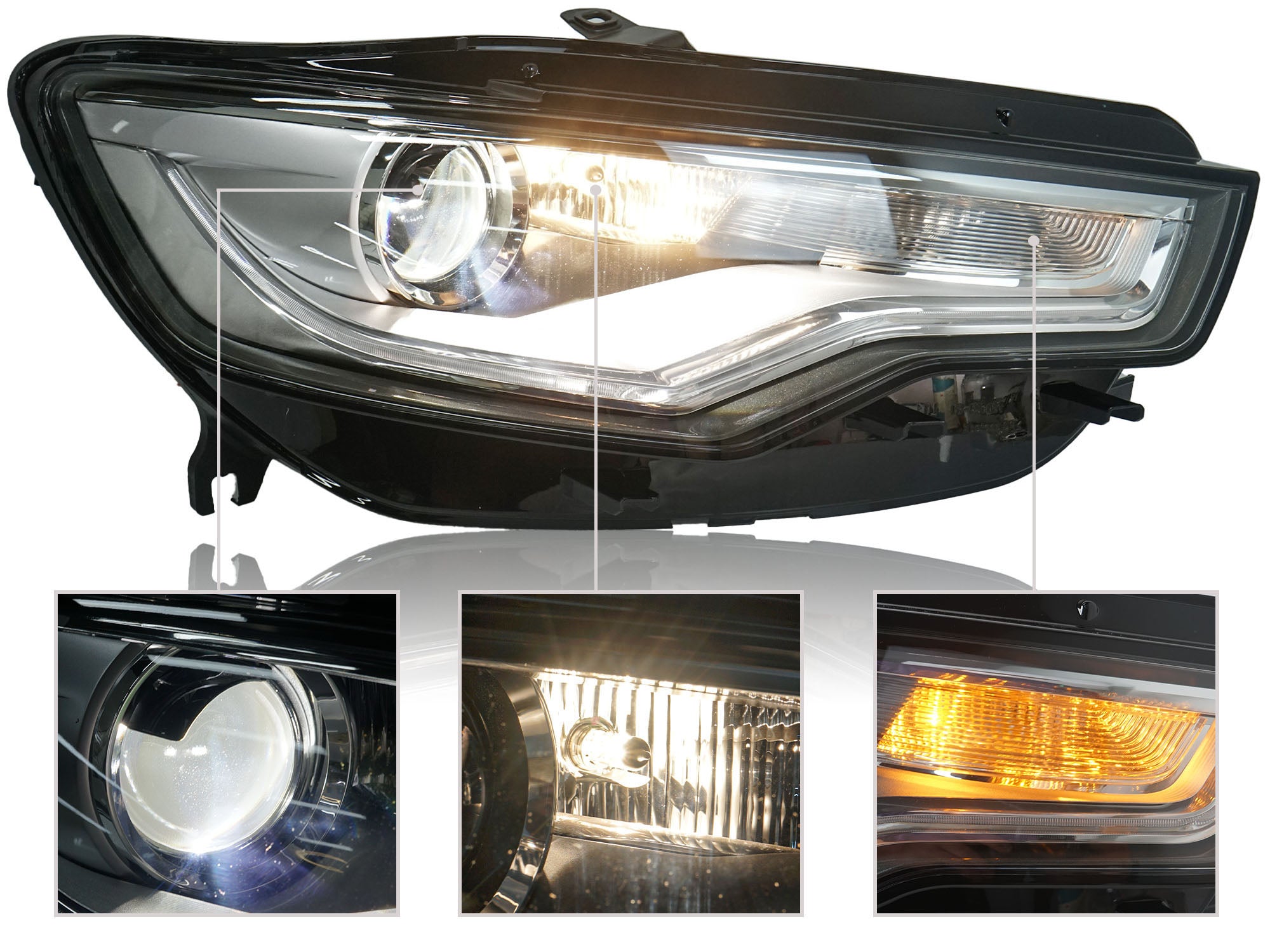 Scheinwerfer Rechts für Audi A6 4G C7 2010-2014 D3S Xenon H7 Kurvenlicht