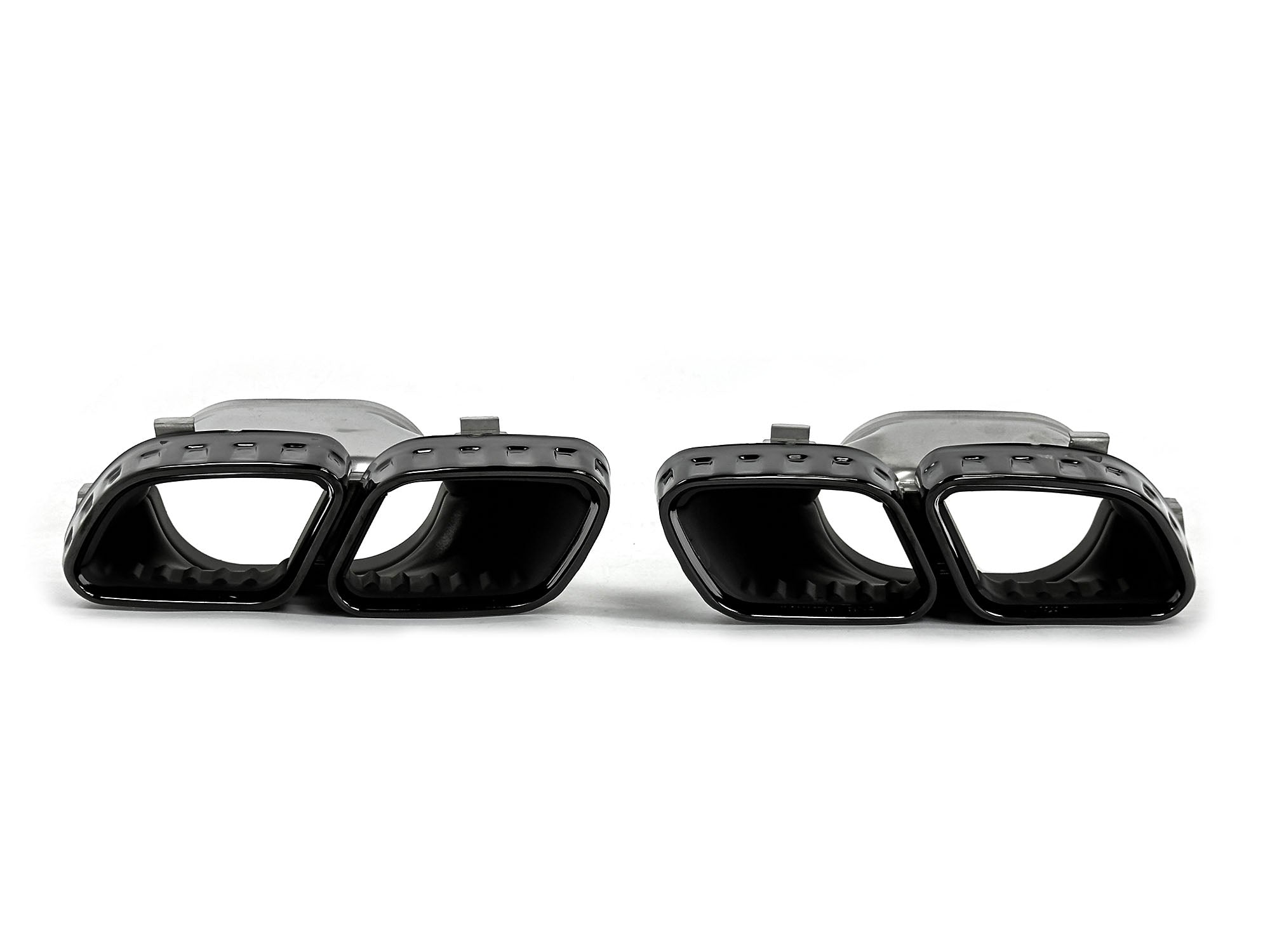 Schwarz Heckdiffusor + Auspuffblenden für Mercedes C207 Coupe A207 Cabrio E250 E350 AMG Line 2013-2017