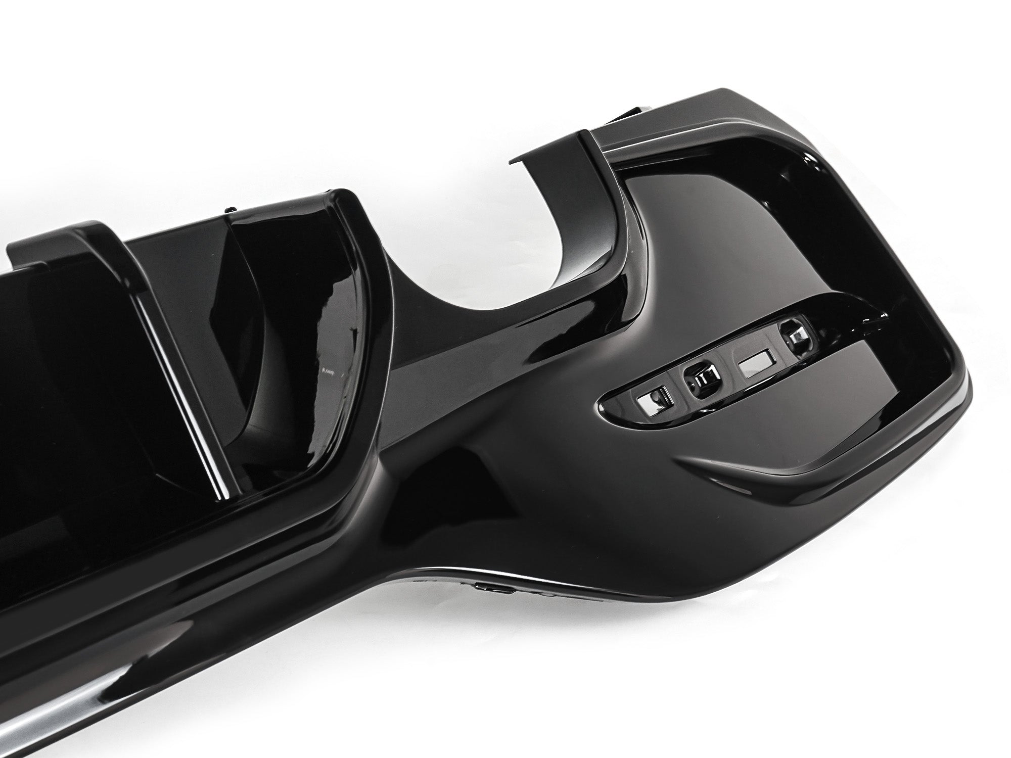 Schwarz Glanz Diffusor Heckdiffusor mit Licht für BMW 1er F20 F21 M Paket 15-19 LCI OHNE ABE