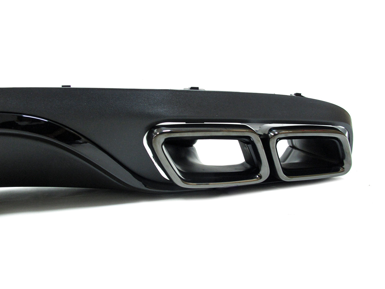 NUR FÜR BENZIN Heck Diffusor + Auspuffblenden Schwarz für Mercedes E-Klasse W213 S213 Avantgarde di34