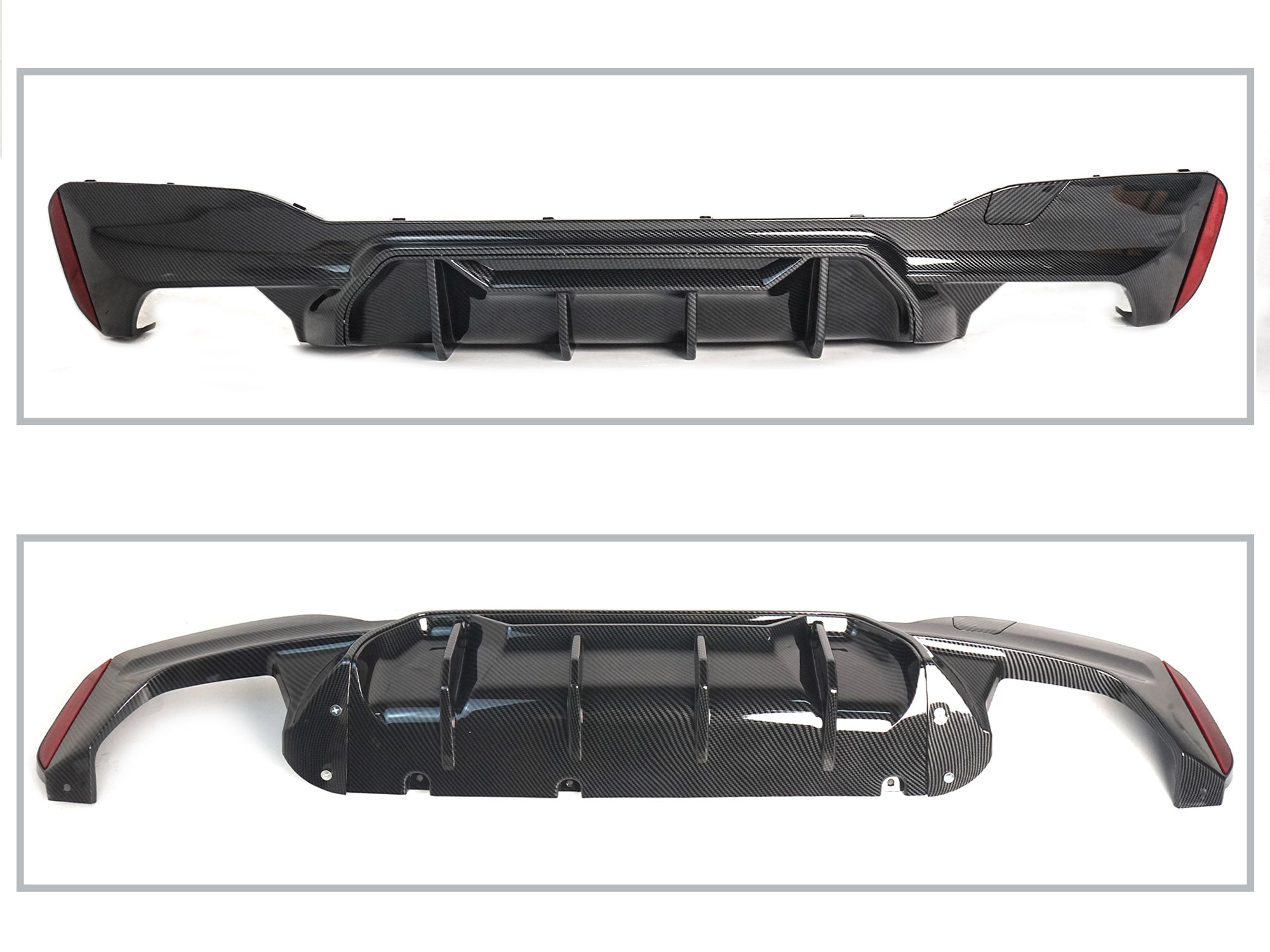 Heckdiffusor Diffusor Carbon Look Passend für 5er G30 G31 mit Sport Paket ab 2017 OHNE ABE