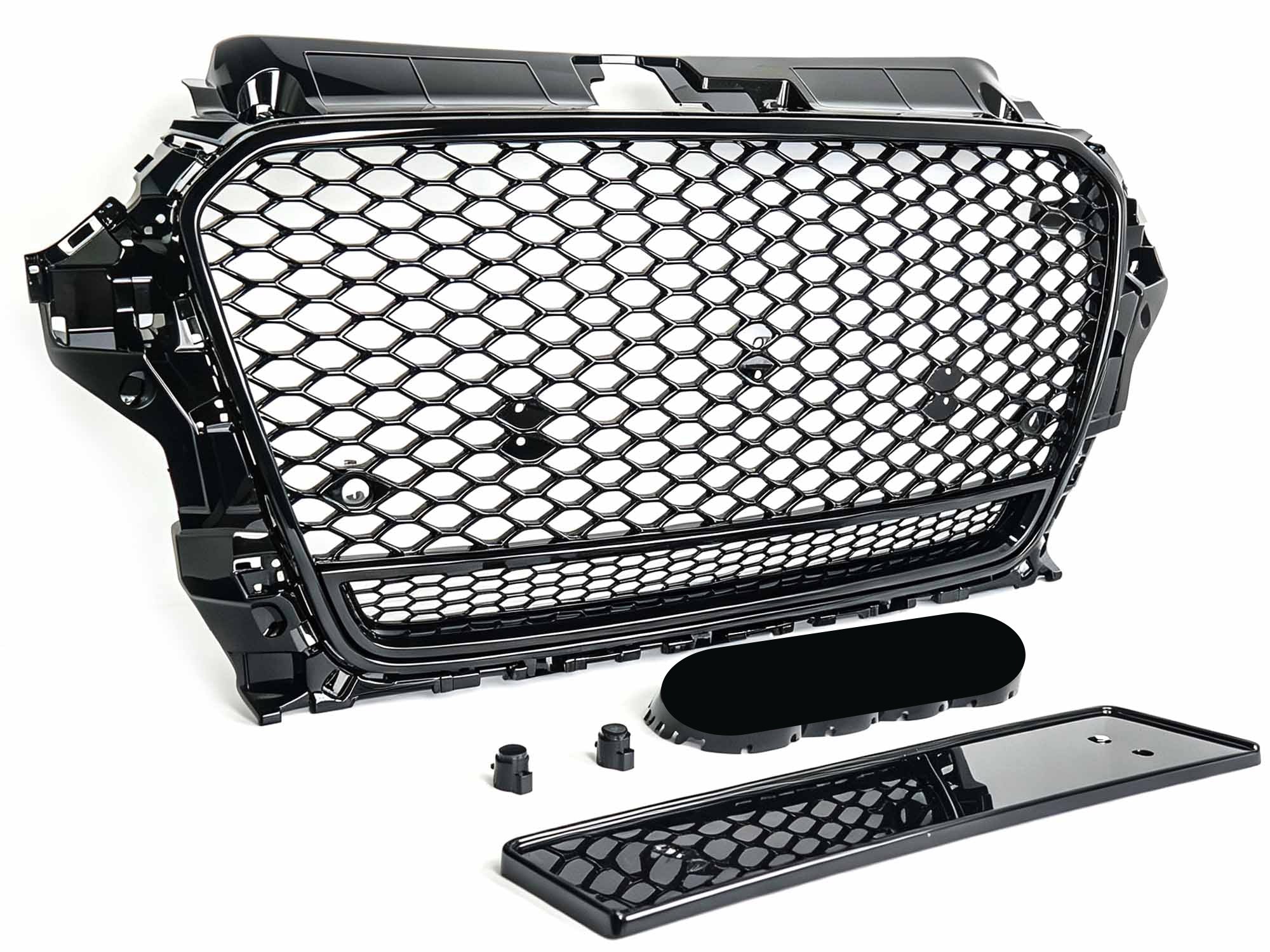 Schwarz Wabengrill Kühlergrill Front Grill für AUDI A3 8V S-Line S3 TSI TDI 2012-2016 fg121