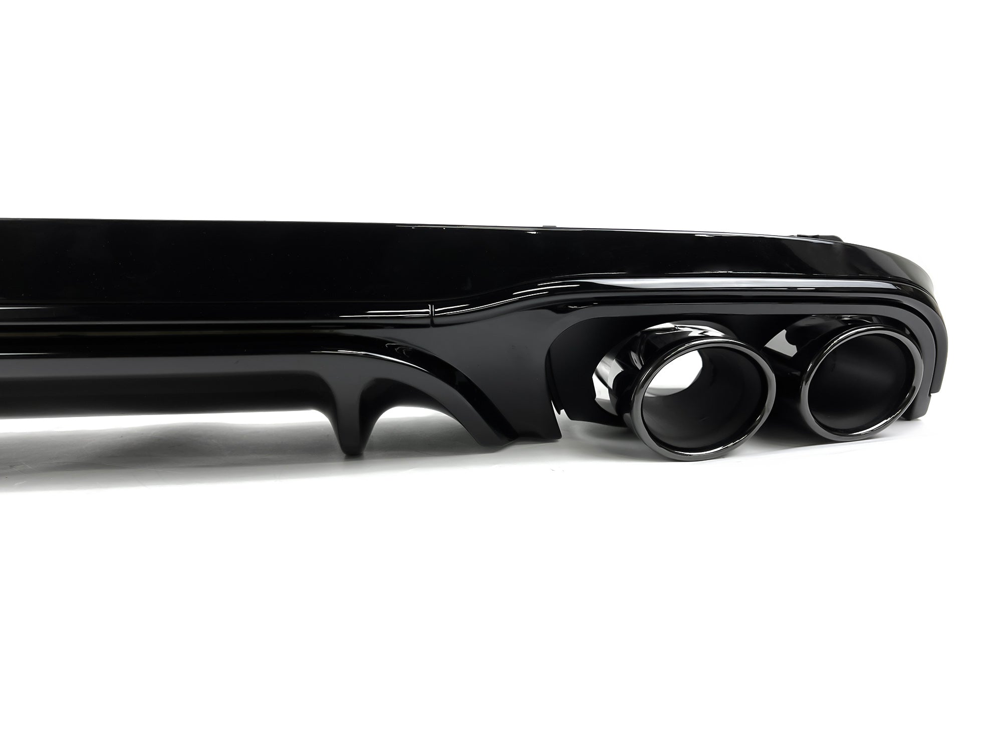 Diffusor Heckdiffusor + Auspuff Schwarz für Mercedes E-Klasse Coupe C238 A238 AMG Line 16-21