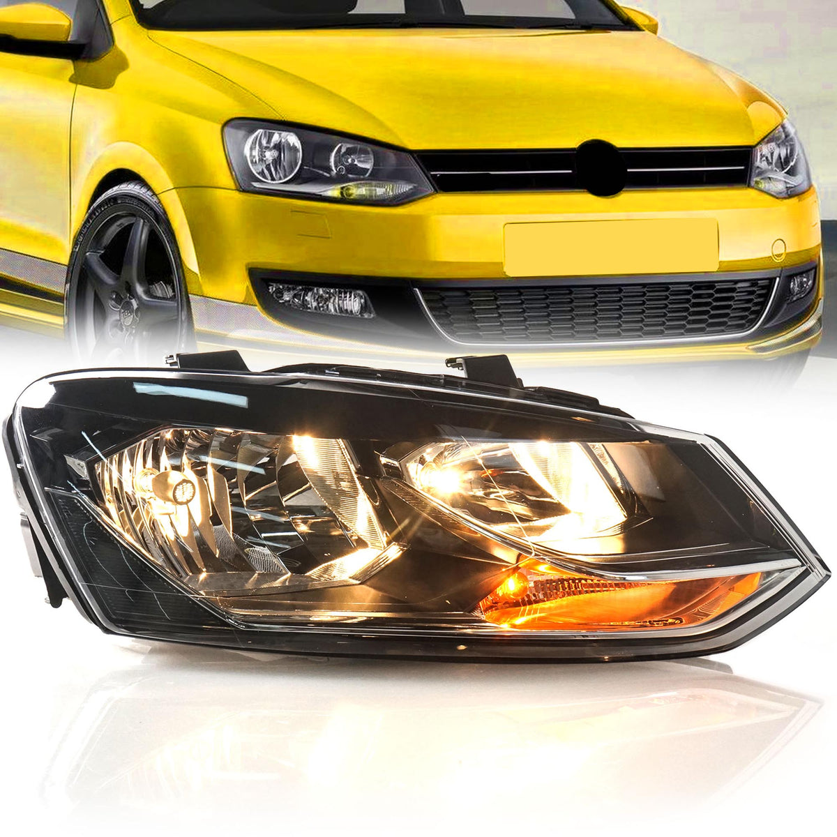 Scheinwerfer Frontscheinwerfer für VW Polo V 14-17 Rechts Beifahrerseite
