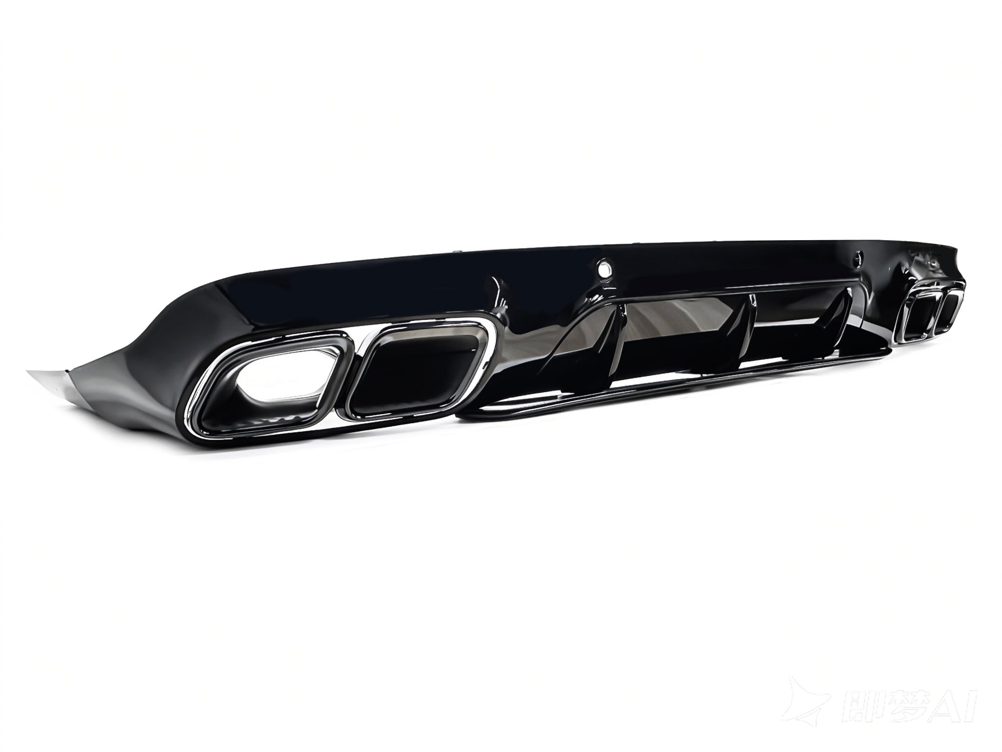 Heckdiffusor Auspuffblenden Schwarz Glanz für Mercedes CLS C257 AMG Line 18-23 OHNE ABE