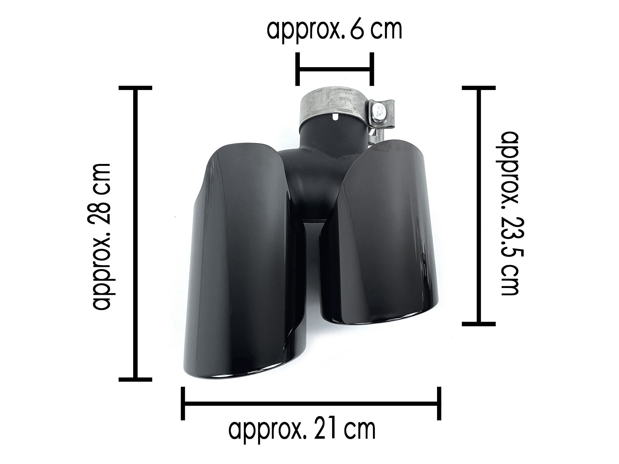 Sport Auspuffblenden Endrohre Doppelrohr für Porsche Macan 95B 2.0T 2014-2017 et87