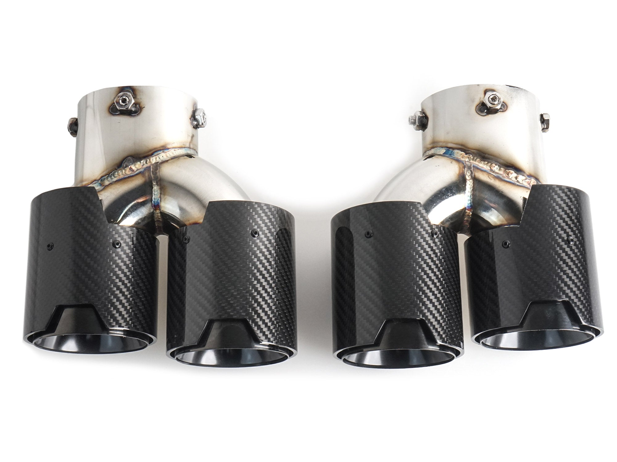 Zu 60-63mm Glanz Carbon Fiber Auspuff Endrohre für BMW G42 G20 G21 G22 G23 G26