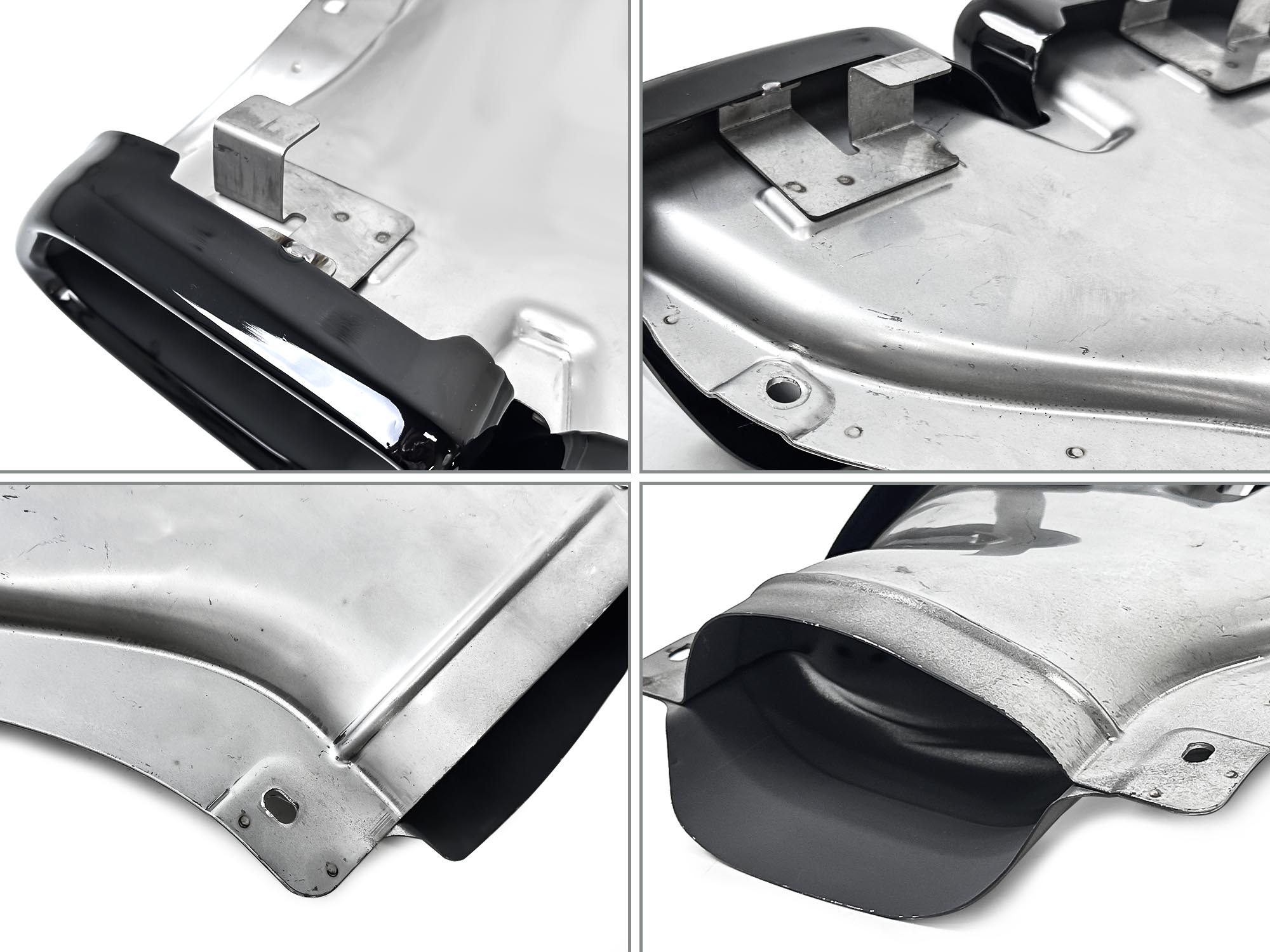 Heckdiffusor Auspuffblenden Schwarz Glanz für Mercedes CLS C257 AMG Line 18-23 OHNE ABE