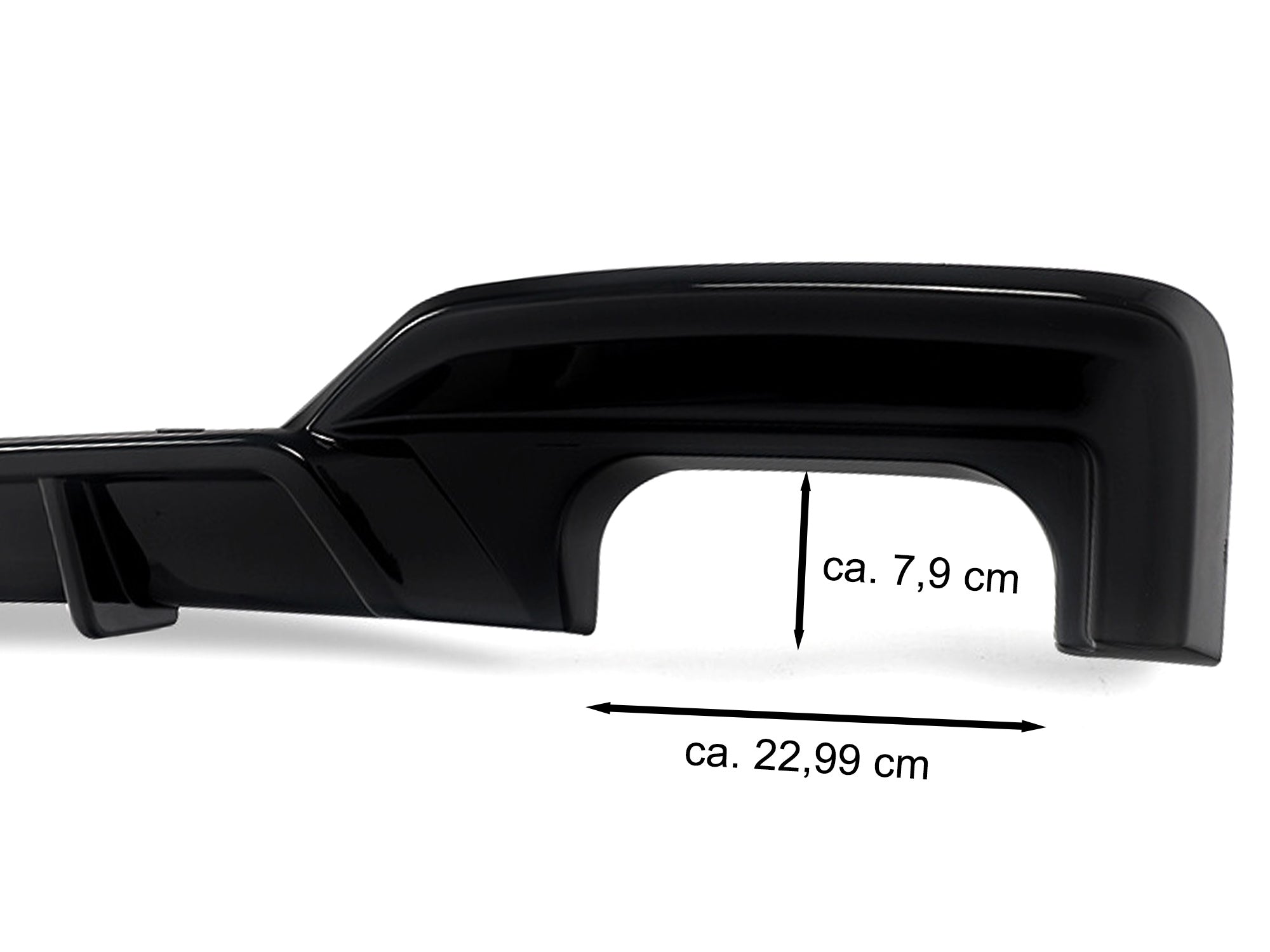 Schwarz Glanz Diffusor Heckdiffusor für BMW 6er F06 F12 F13 M Paket 2011-2018 OHNE ABE