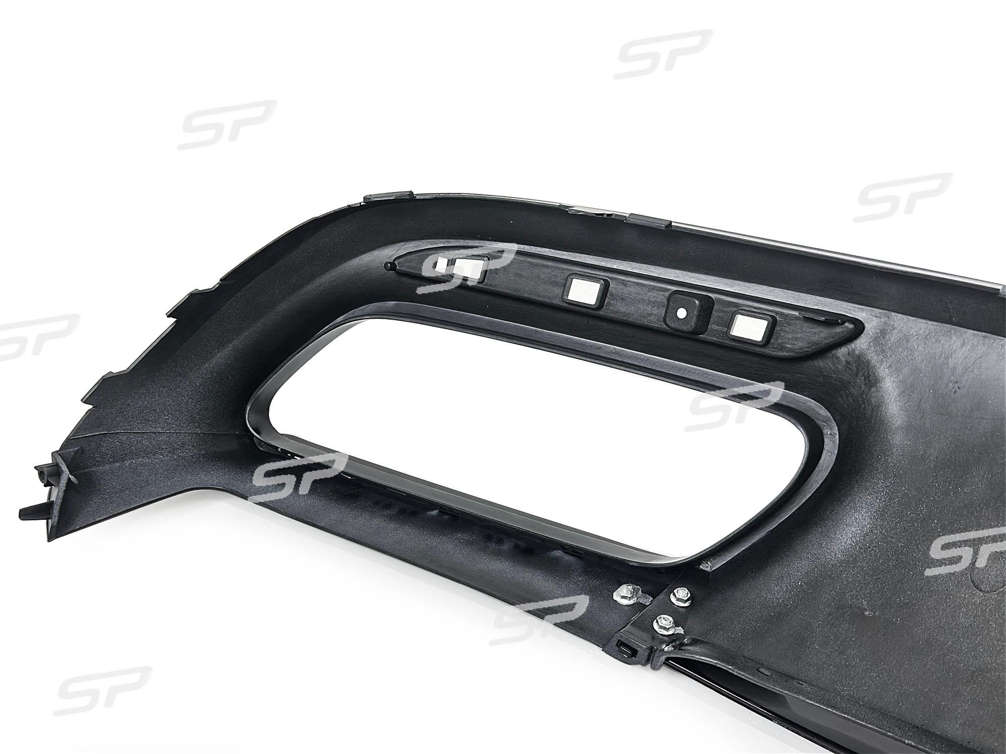 S63 Look Heckdiffusor Auspuff Schwarz für Mercedes C217 A217 AMG Line MOPF 17-20