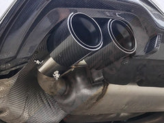 Zu 60-63mm Glanz Carbon Fiber Auspuff Endrohre für BMW G42 G20 G21 G22 G23 G26