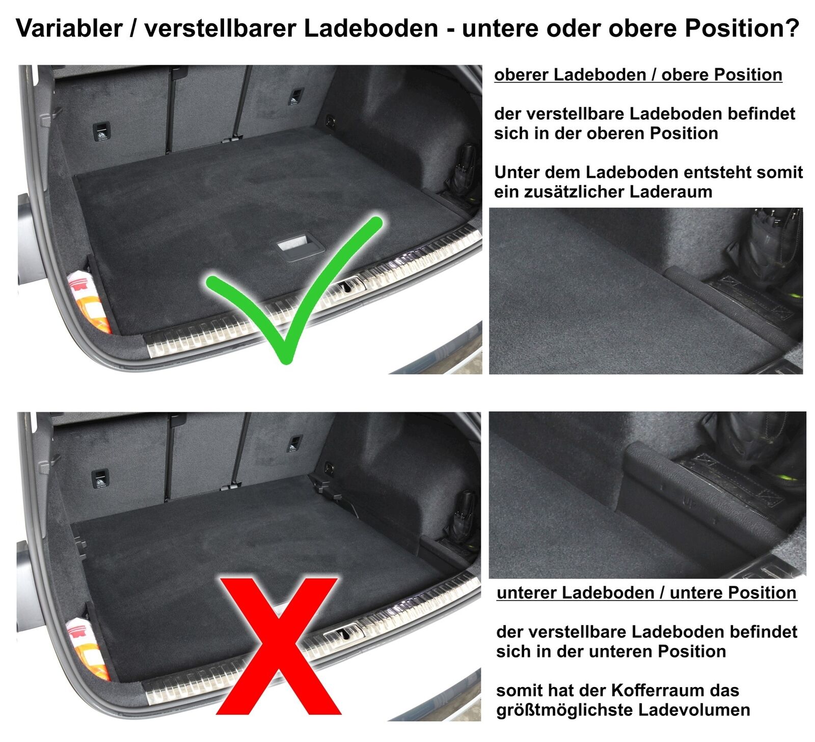 3D Fußmatten & 3D Laderaumwanne Für VW T-ROC Bj. Ab 2017
