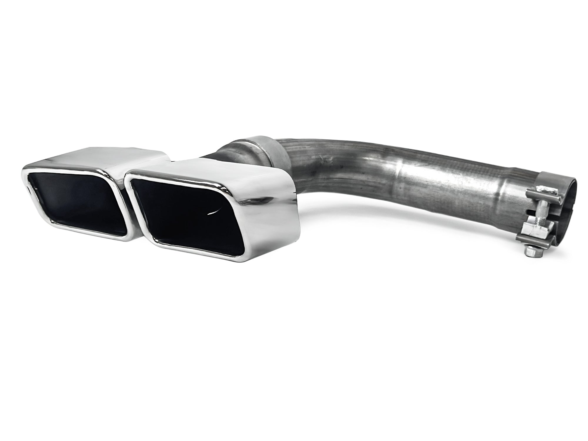 Chrom Auspuffblenden Doppelrohr Endrohre Performance für AUDI Q7 4M 2016-2019
