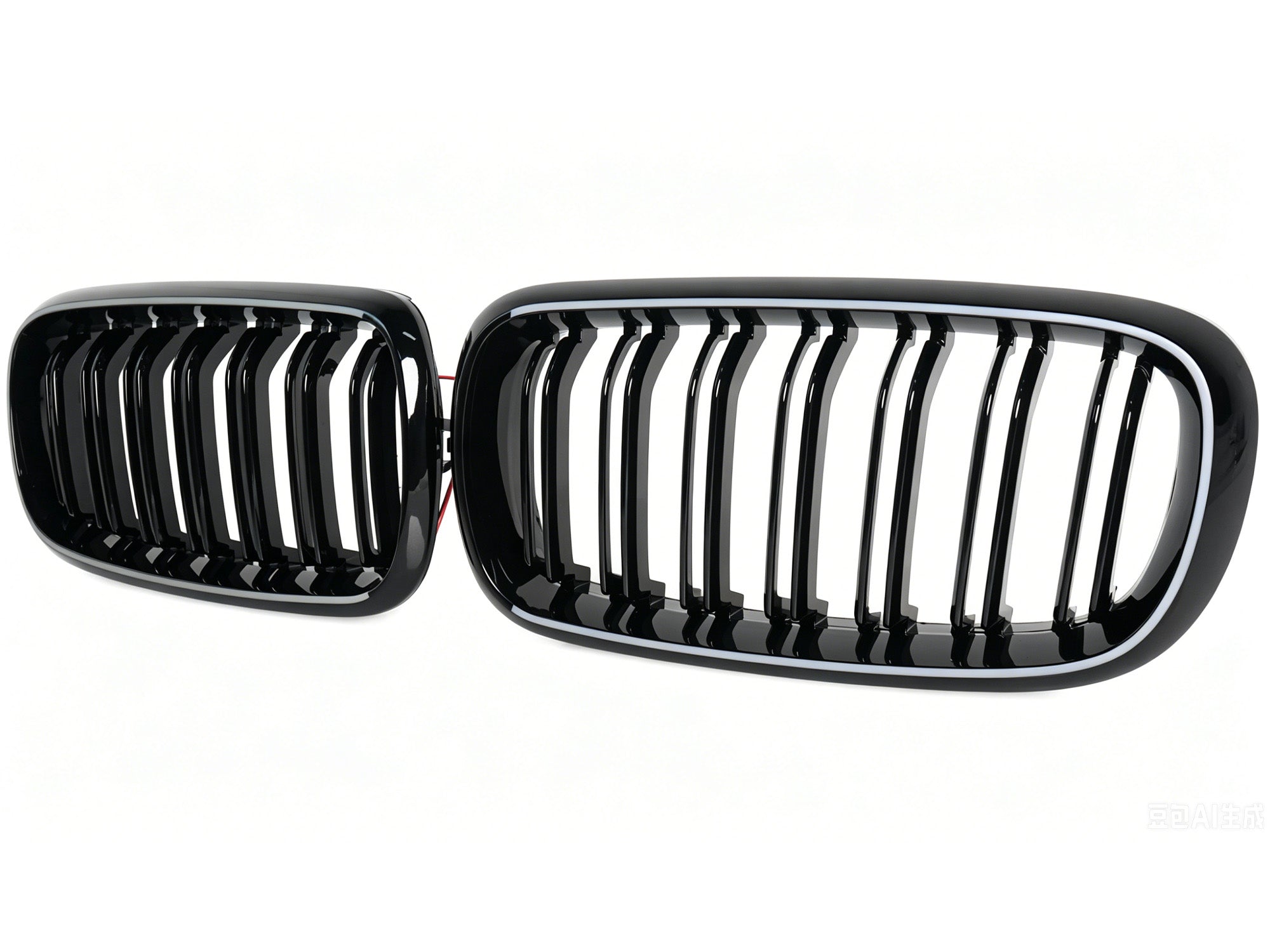 Schwarz LED Kühlergrill Grill Frontgrill für BMW X5 F15 X6 F16 14-18