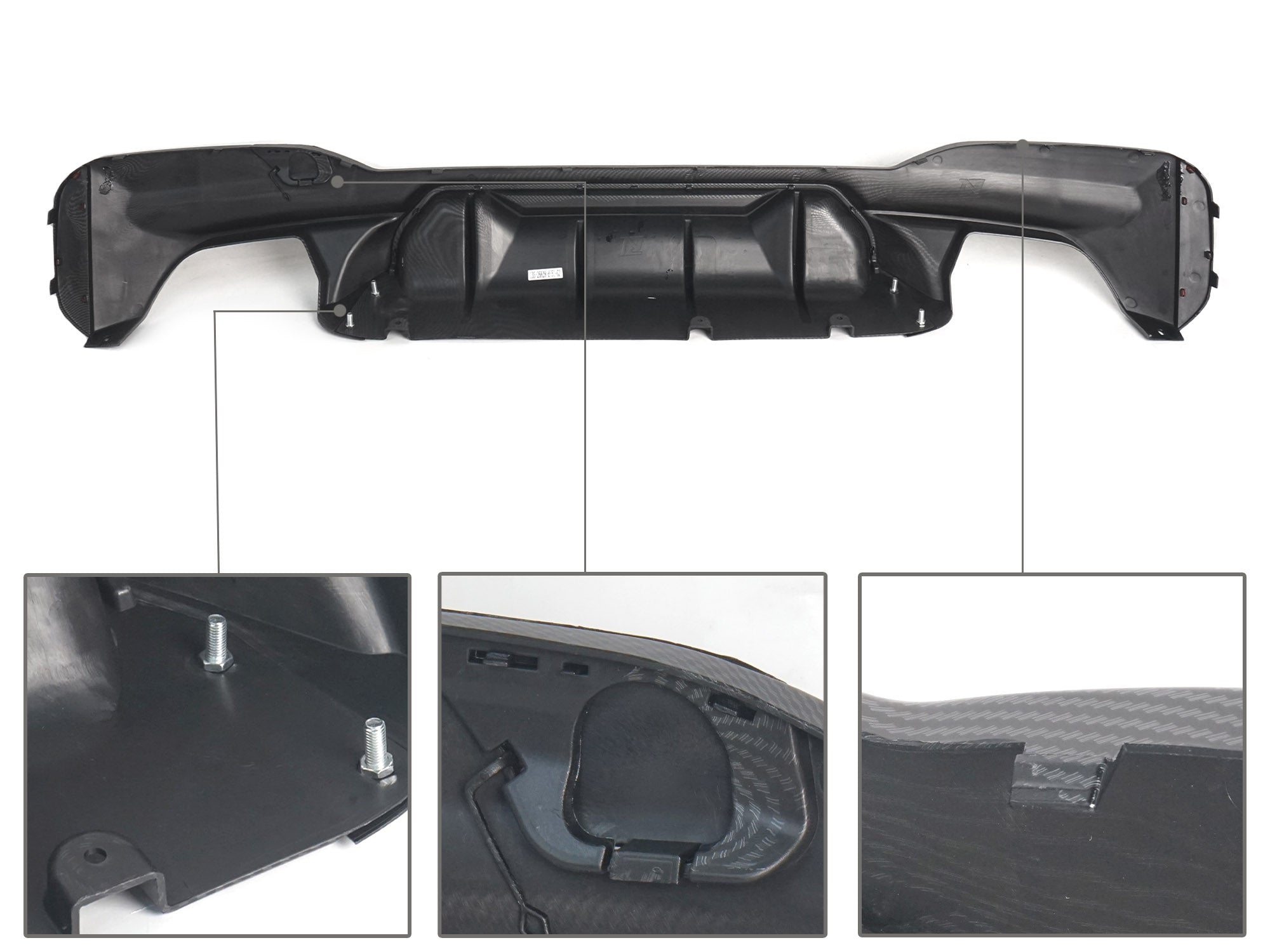 Heckdiffusor Diffusor Carbon Look Passend für 5er G30 G31 mit Sport Paket ab 2017 OHNE ABE