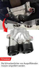 Diffusor Heckdiffusor Auspuff Schwarz für Mercedes E-Klasse Coupe C238 A238 AMG Line 16-21