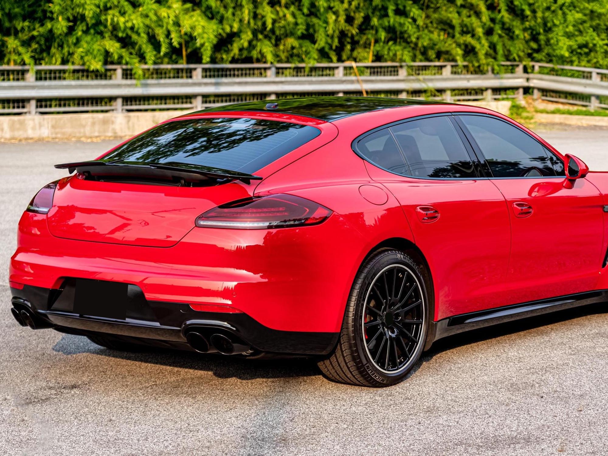 Schwarz Auspuffblenden Endrohre Endrohrblende für Porsche Panamera 970 2013-2016 et310