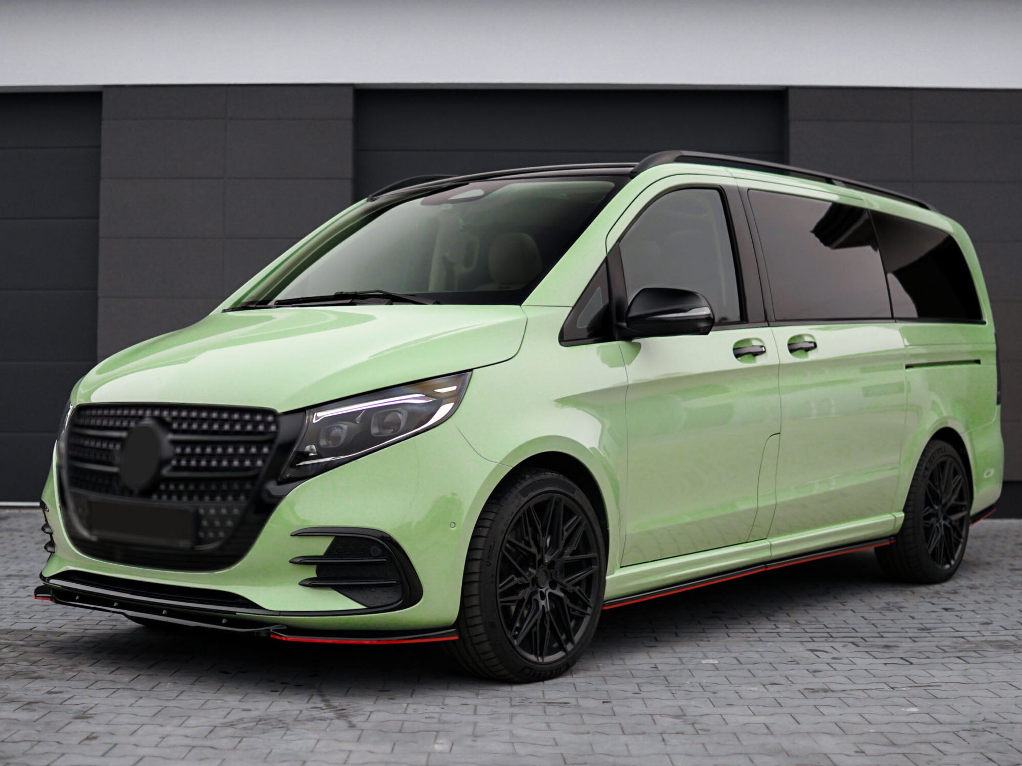 Paar Schwarz Spiegelkappen Außenspiegel für Mercedes V Klasse Vito W447 ab 2014