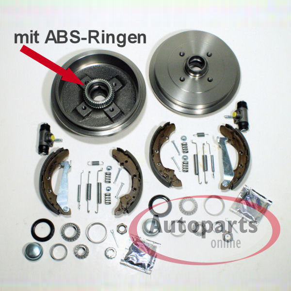 NEU 239mm Bremsscheiben Beläge Set vorne ABS Bremstrommel Zubehör hinten für VW Polo 6N 1994-2001