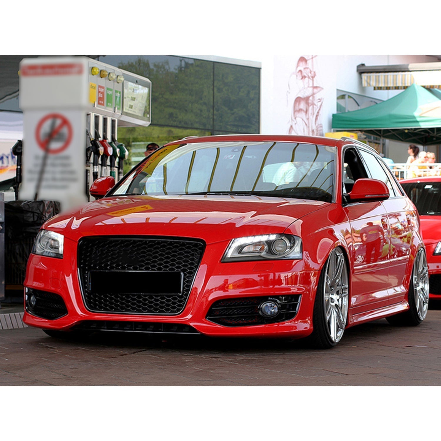 Wabengrill Kühlergrill Front Grill Schwarz für AUDI A3 8P S3 2008-2013 fg86