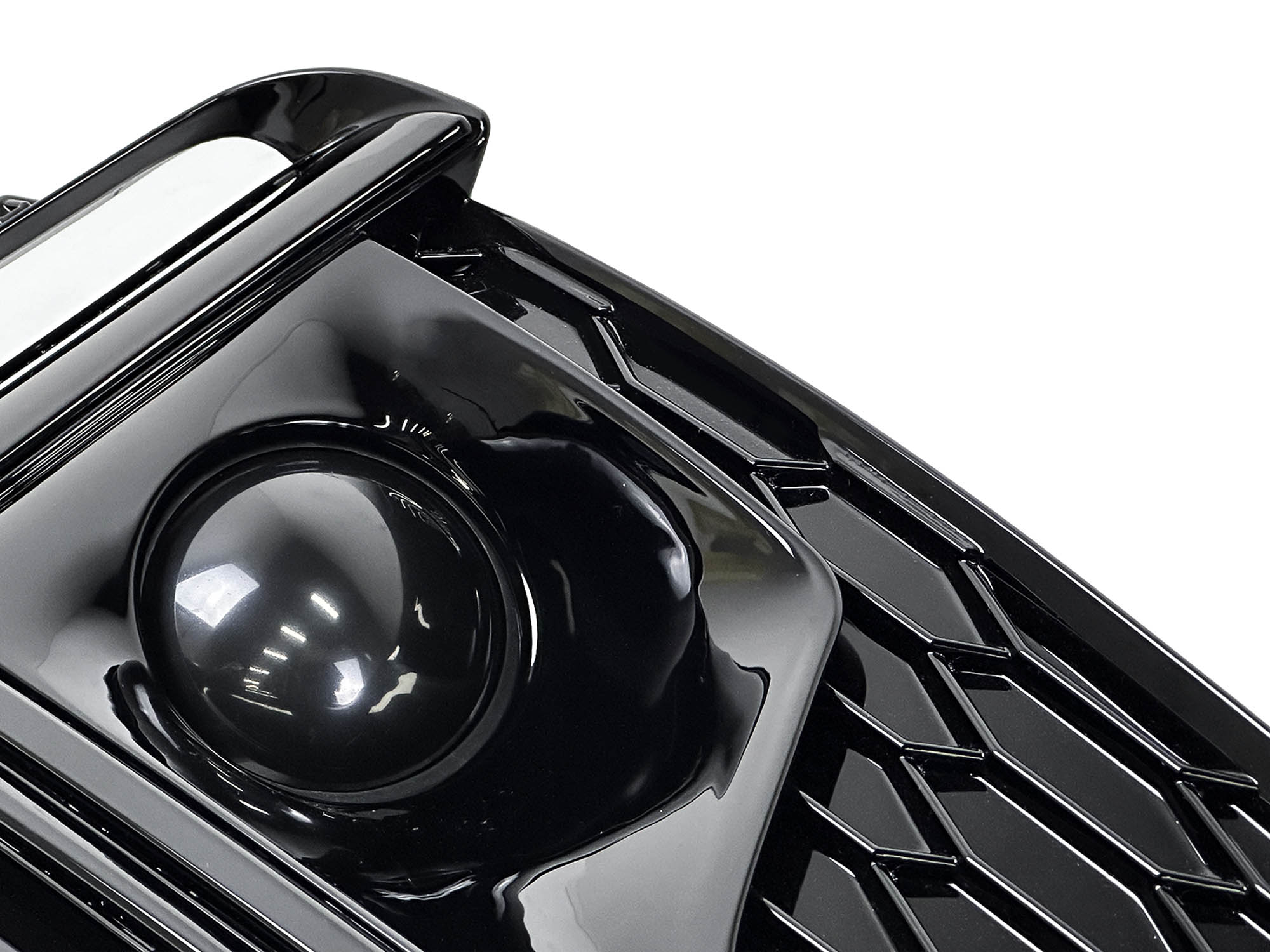 Lüftungsgitter Nebelscheinwerfer Gitter Sport Blenden Schwarz für Audi A5 F5 S-Line 2016-2019 VFL