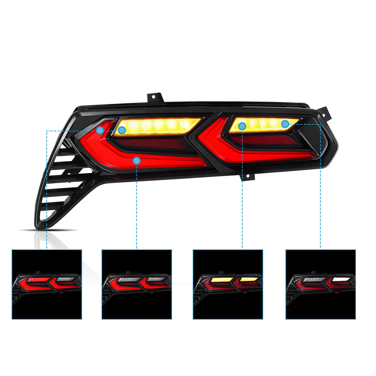 LED Rückleuchten Rücklicht Heckleuchten für Chevrolet Corvette C7 2014-2019