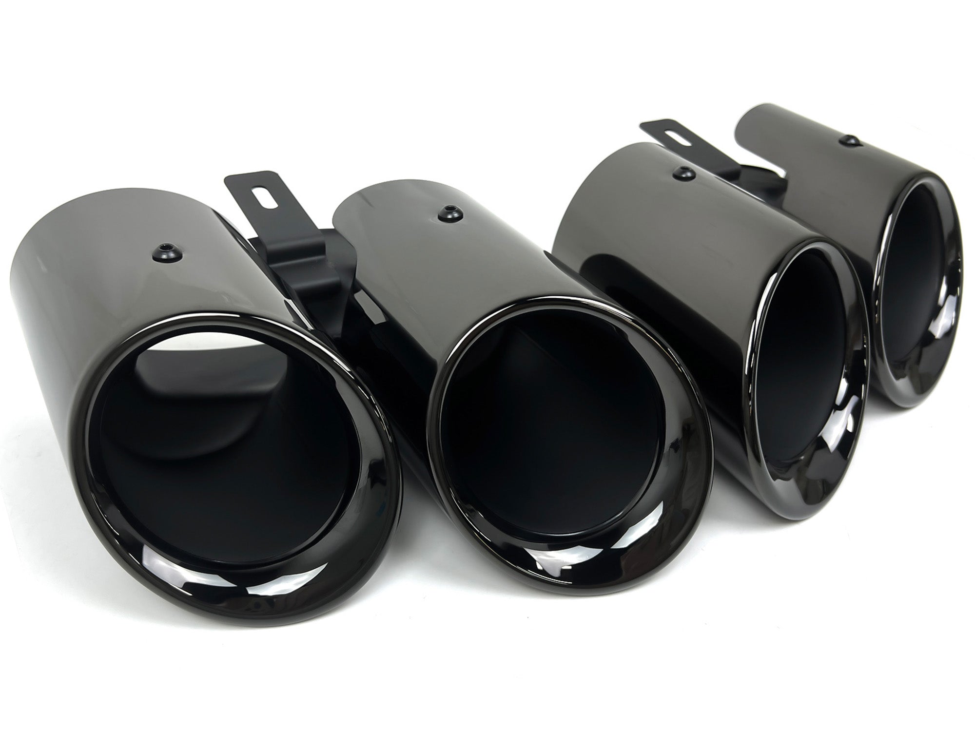 Sport Auspuff Auspuffblenden Endrohre Schwarz GTS Optik für Porsche Panamera 2018 2019 2020 2021 2022 Benzin et158