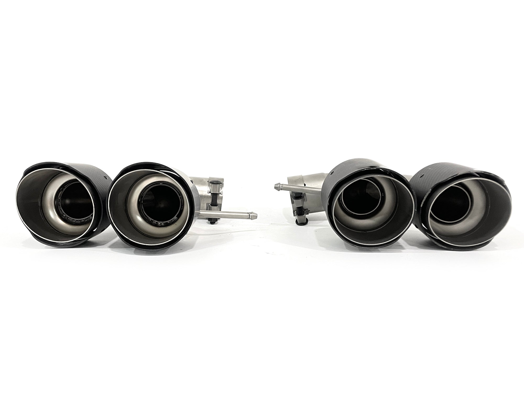 NEU Matt Carbon Fiber Auspuffblende Rohre Blenden für Alfa Romeo Stelvio ab17 55-59mm  et286