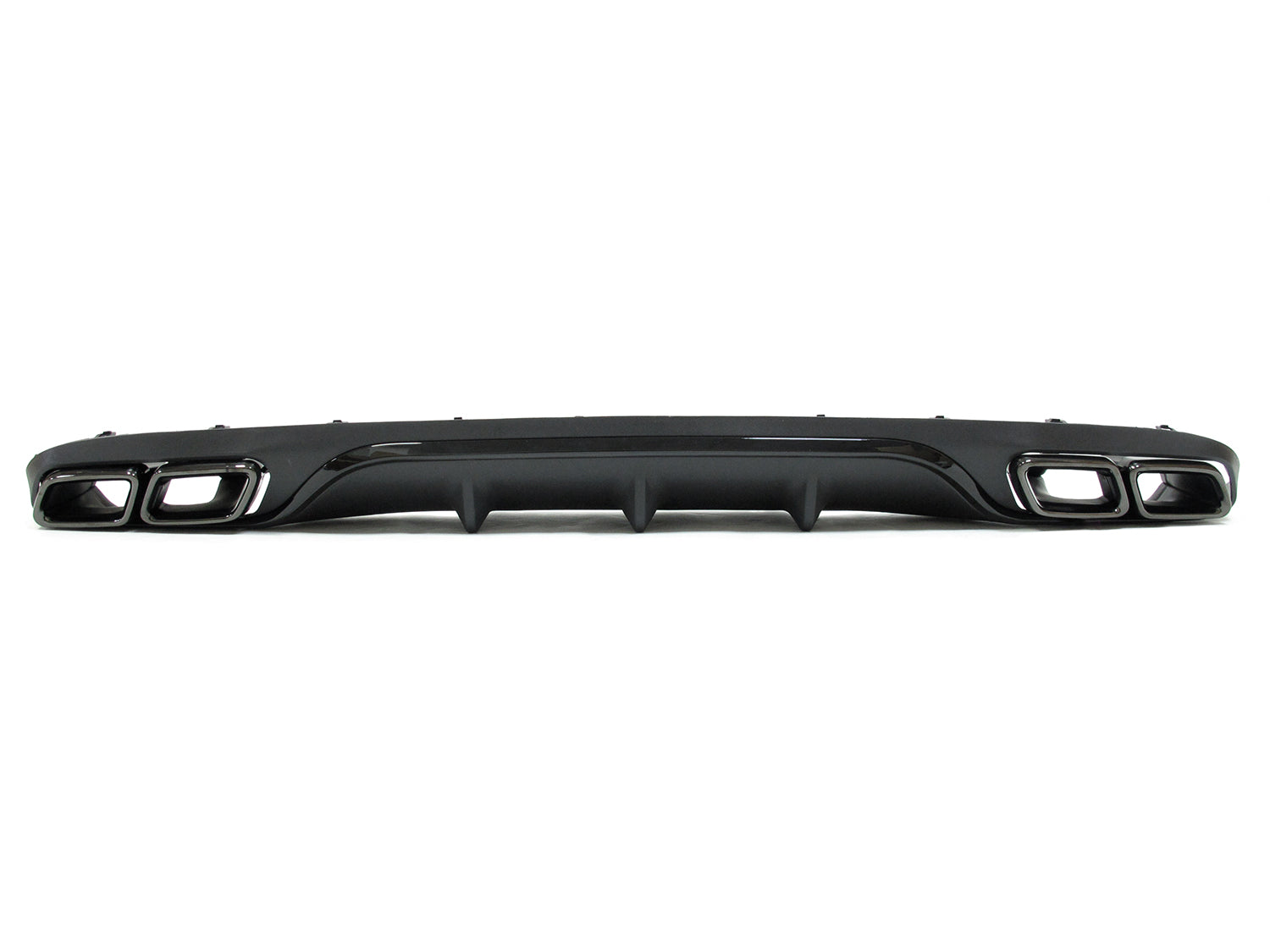 NUR FÜR BENZIN Heck Diffusor + Auspuffblenden Schwarz für Mercedes E-Klasse W213 S213 Avantgarde di34