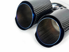 Endrohr Blende Edelstahl Auspuffblende Endrohr 100mm Rund Mit 50mm/60mm Anschluss - Chrom Look Für Dein Auto Auspuffblenden Doppelrohr