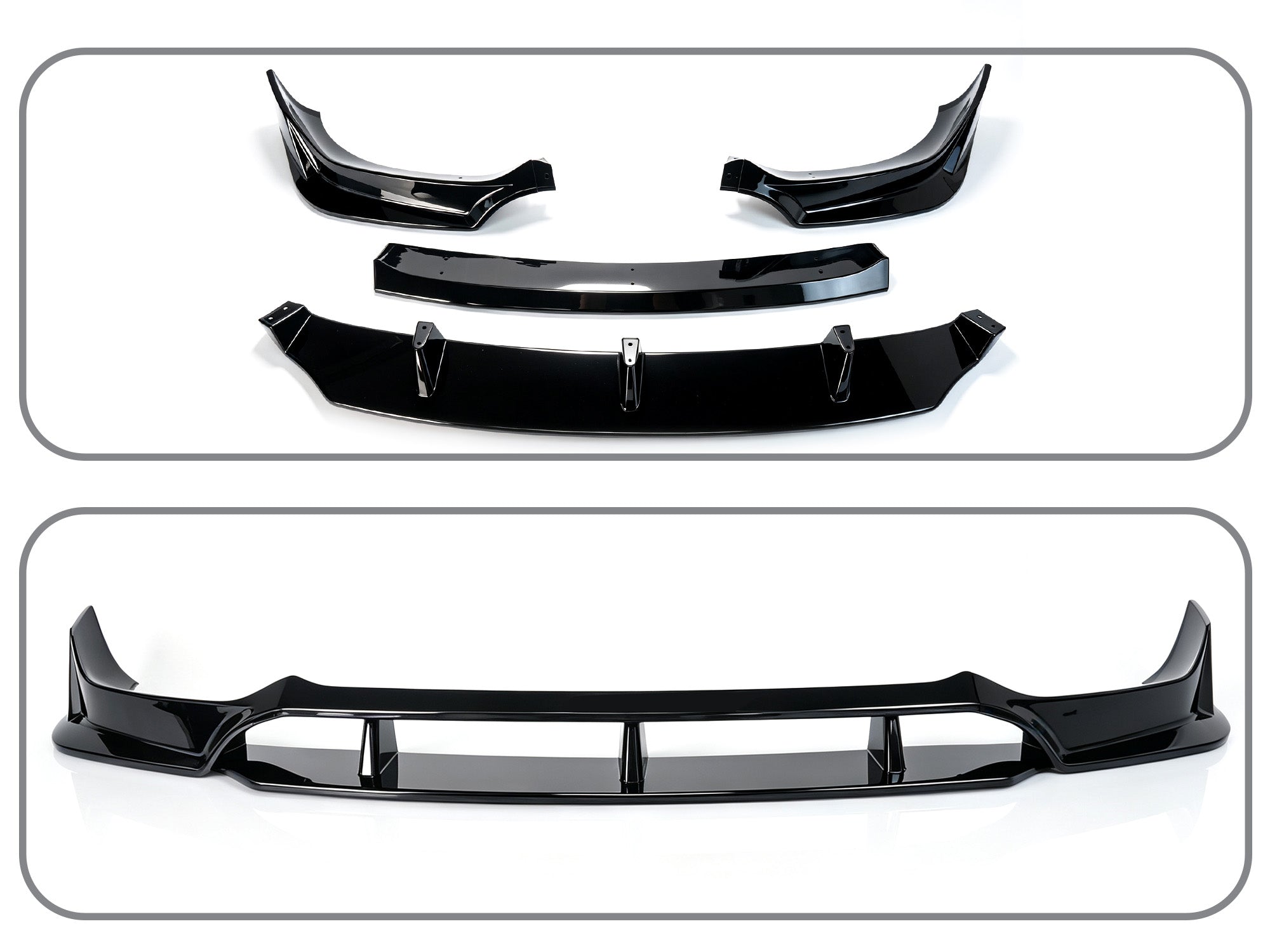 Schwarz Glanz Frontspoiler Spoiler Lippe für BMW X6 G06 M Paket 19-23 OHNE ABE