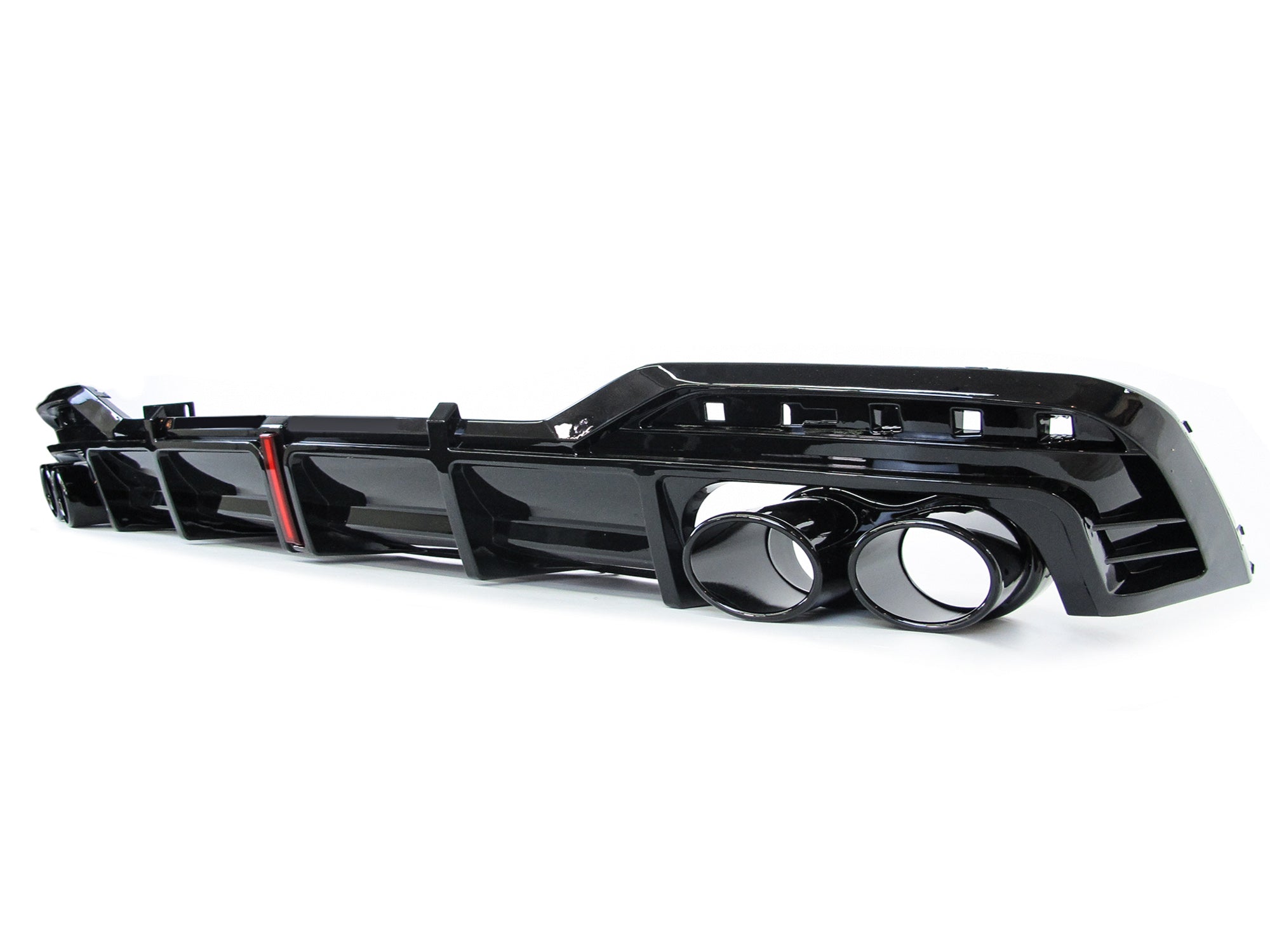 Sport Stoßfängerdiffusor mit schwarzen Auspuffendrohren Glossy Black für Audi A5 B9 S-line S5 2020-2023