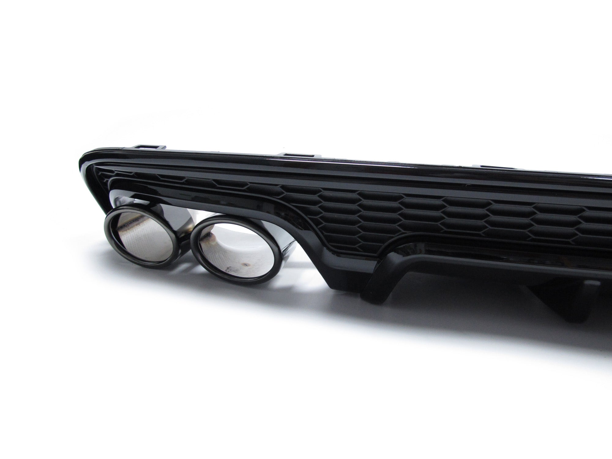 Heckdiffusor Diffusor + Auspuff Schwarz für AUDI A6 C7 4G Limo Avant S Line 2015-2018