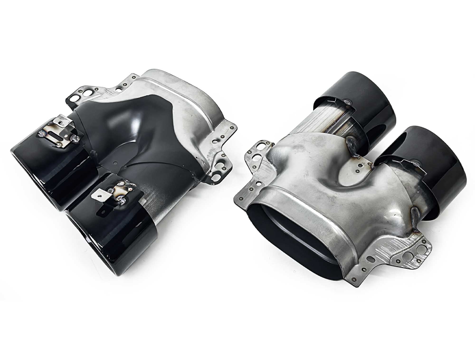 E53 Optik Heckdiffusor Auspuff Schwarz für Mercedes C238 A238 AMG-Line 16-24